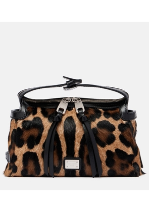 Dolce&Gabbana Vittoria leopard-print calf hair tote bag