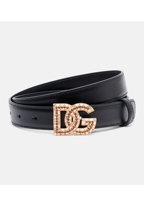 Dolce&Gabbana DG embellished leather belt