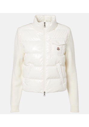 Moncler Down-paneled wool cardigan