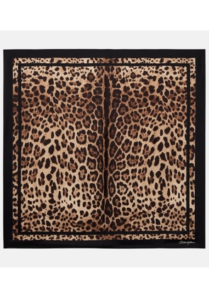 Dolce&Gabbana Leopard-print silk scarf