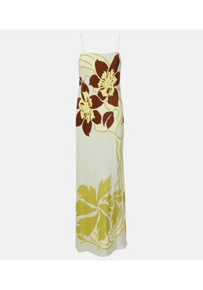 SIR Amaia floral silk crepe slip dress