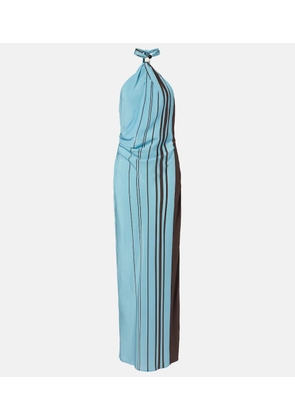 SIR Rioja striped silk crepe maxi dress