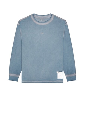 Satisfy Auralite Long Tee in Pigment Slate - Blue. Size L (also in S, M, XL/1X, XS).