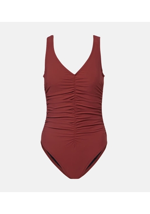 Karla Colletto Basics ruched swimsuit
