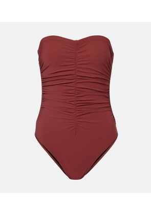 Karla Colletto Basics ruched bandeau swimsuit