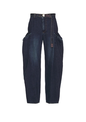Sacai Denim Pants in Blue - Blue. Size 2 (also in ).