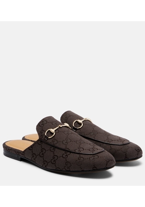 Gucci Princetown Horsebit GG Canvas mules
