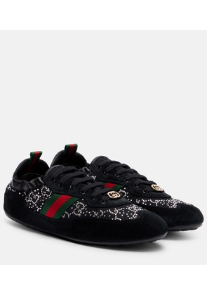 Gucci Gucci Shift suede-trimmed sneakers
