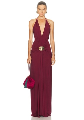 SILVIA TCHERASSI Aiko Dress in Burgundy - Burgundy. Size L (also in ).