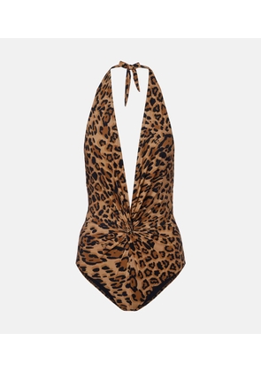 Karla Colletto Ava leopard-print swimsuit