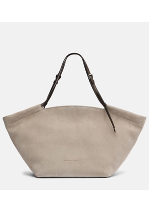 Brunello Cucinelli Sartorial Large suede tote bag