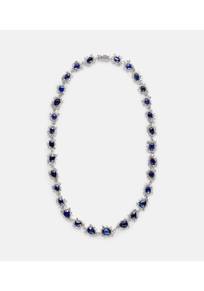 Suzanne Kalan 18kt white gold necklace with sapphires and diamonds