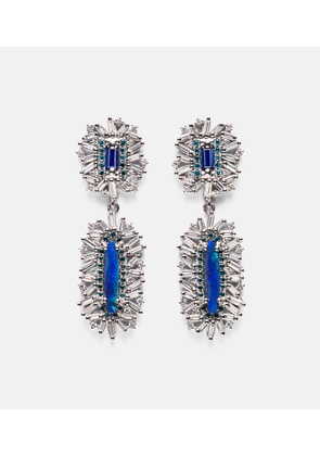 Suzanne Kalan 18kt white gold earrings with gemstones