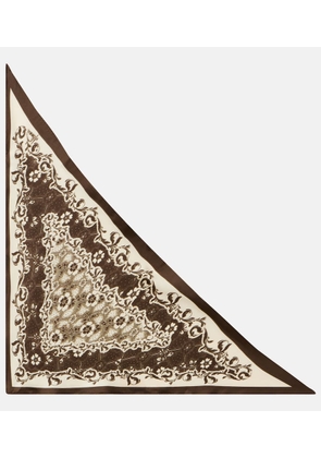 Alemais Violet floral silk scarf