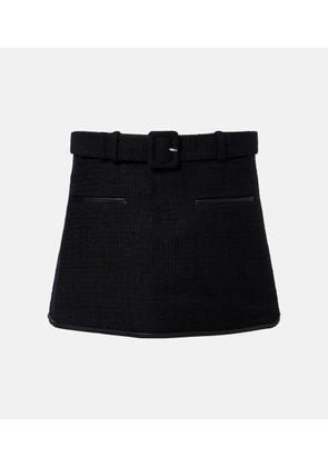 Self-Portrait Belted tweed miniskirt