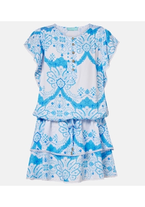 Melissa Odabash Lenni printed tiered minidress