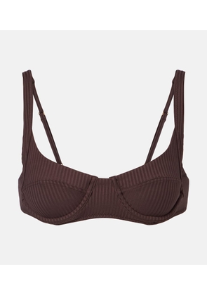 Melissa Odabash Noto ribbed-knit bikini top