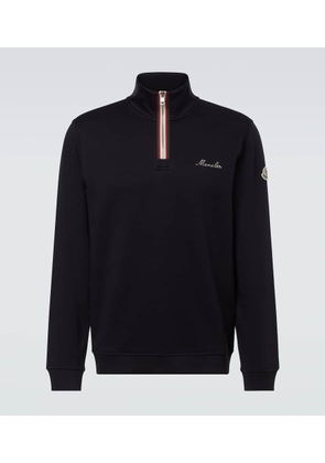 Moncler Cotton jersey half-zip sweatshirt