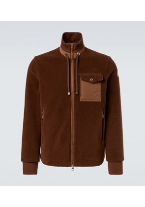 Moncler Down-paneled fleece cardigan