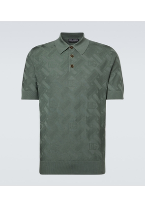 Dolce&Gabbana DG silk polo shirt