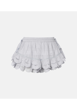 Marant Etoile Puria cotton broderei anglaise shorts