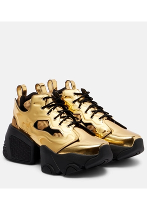 Noir Kei Ninomiya Metallic-effect platform sneakers