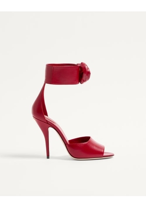 Valentino Garavani Drip Rose Kidskin Sandal With Crystals 105Mm Woman RED 35