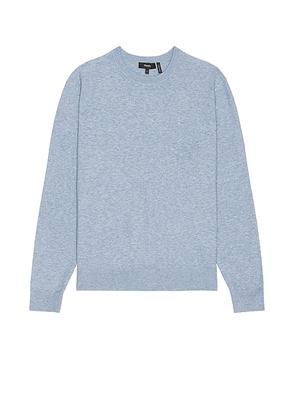 Theory Riland Crewneck Sweater in Light Blue Lake Melange - Blue. Size S (also in M, L, XL/1X, XXL/2X).