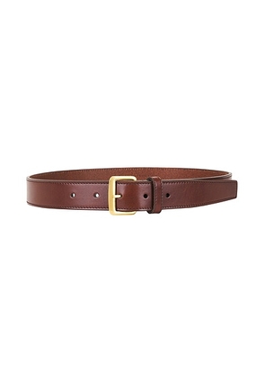 Saint Laurent Vegan Leather Belt in Burnt Chocolate - Chocolate. Size 65 (also in 70, 75, 80, 85, 90).