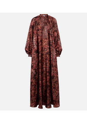 Max Mara Alpe embellished silk maxi dress