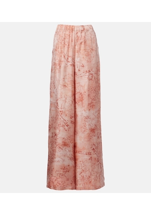 Max Mara Zirlo printed silk twill wide-leg pants