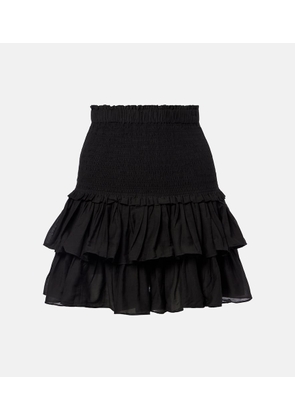 Marant Etoile Naomi tiered cotton-blend miniskirt