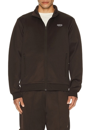 Pop Trading Company Pub Track Jacket in Delicioso - Brown. Size L (also in S, M, XL/1X).