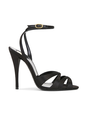 Saint Laurent Touze Heeled Sandal in Nero - Black. Size 36 (also in 36.5).