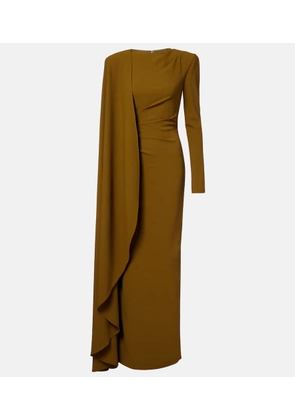 Rachel Gilbert Dion caped draped gown