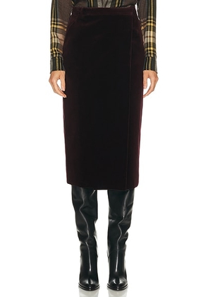 Saint Laurent Pencil Skirt in Vino - Wine. Size 34 (also in 40).
