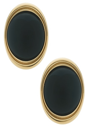 Retrofete Sanaa Earrings in Gold & Black - Black. Size all.