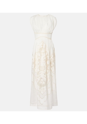 Zimmermann Daylight embroidered linen maxi dress