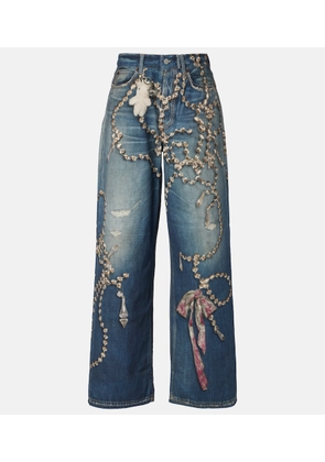 Acne Studios 1981 trompe lâoil wide-leg jeans