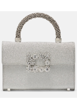 Roger Vivier Jewel Efflorescence Mini glitter tote bag