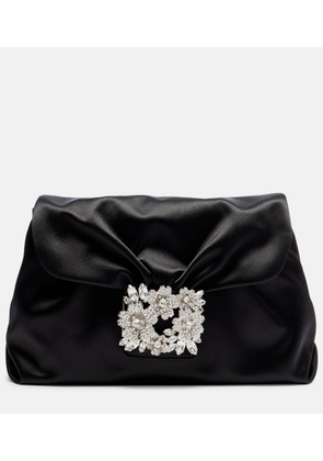 Roger Vivier Efflorescence Mini satin clutch