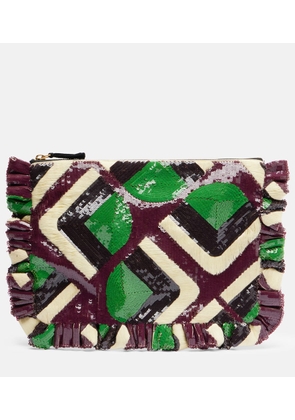 La DoubleJ Sequined clutch