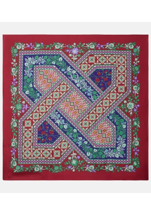 La DoubleJ Printed silk twill scarf