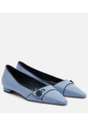 Manolo Blahnik Lulamae herringbone ballet flats
