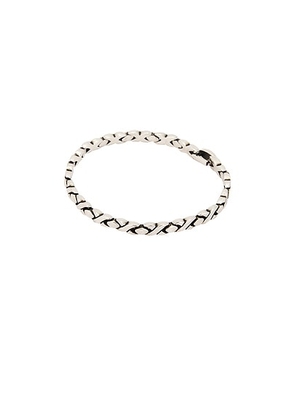 Saint Laurent Intertwined Chain Bracelet in Brass Metal - Metallic Silver. Size L (also in ).