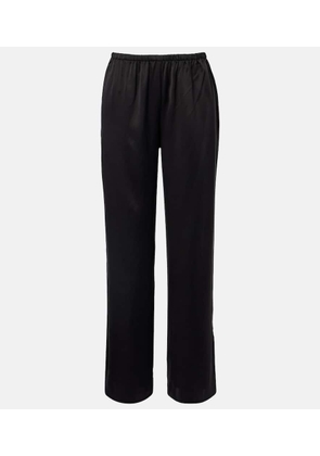 Asceno Loreto silk charmeuse wide-leg pants