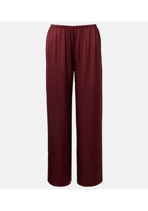 Asceno Austin silk satin wide-leg pants