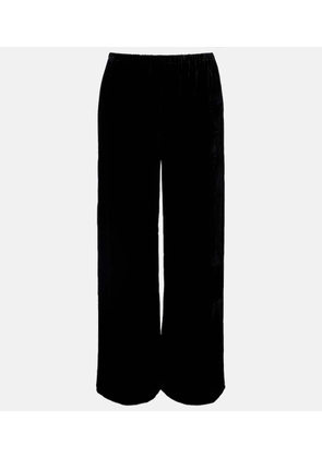Asceno Austin velvet wide-leg pants
