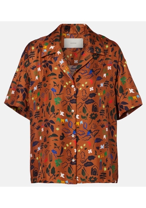 Asceno Prague printed silk twill shirt