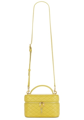 Saint Laurent Mini Gaby Vanity Bag in Chartreuse Green - Yellow. Size all.